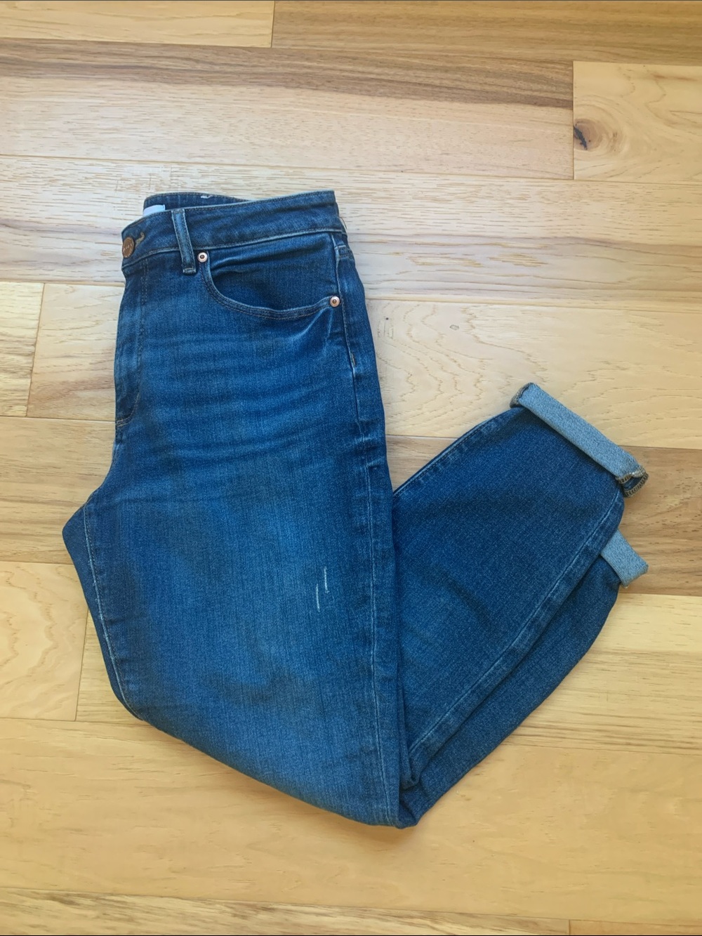 LOFT Dark Blue Cropped Jeans